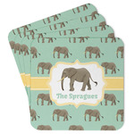 Elephant Paper Coasters w/ Name or Text
