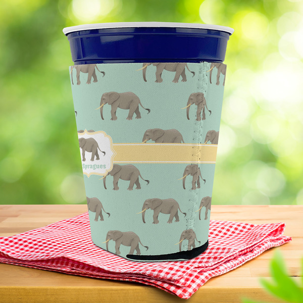 Elephant Party Cup Sleeves - with bottom - Lifestyle