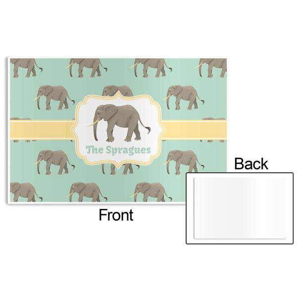 Elephant Disposable Paper Placemat - Front & Back