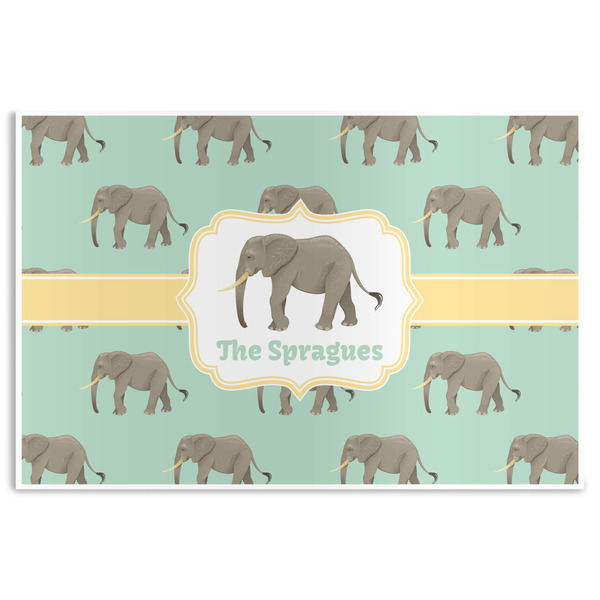 Custom Elephant Disposable Paper Placemats (Personalized)