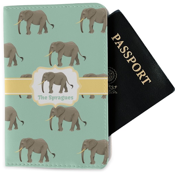 Custom Elephant Passport Holder - Fabric (Personalized)