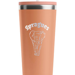 Elephant RTIC Everyday Tumbler with Straw - 28oz - Peach - Single-Sided (Personalized)