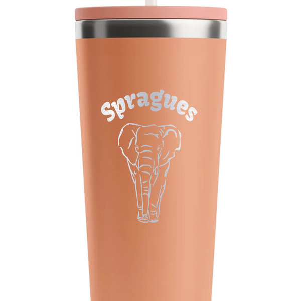 Elephant Peach RTIC Everyday Tumbler - 28 oz. - Close Up