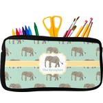 Elephant Neoprene Pencil Case - Small w/ Name or Text