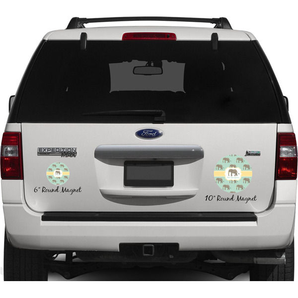 Elephant Personalized Car Magnets on Ford Explorer
