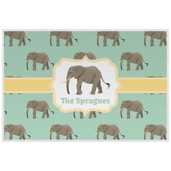 Elephant Personalized Placemat (Back)