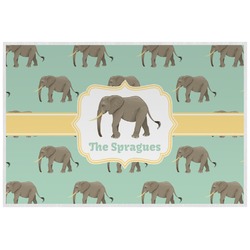 Elephant Laminated Placemat w/ Name or Text