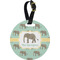 Elephant Personalized Round Luggage Tag