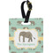 Elephant Personalized Square Luggage Tag