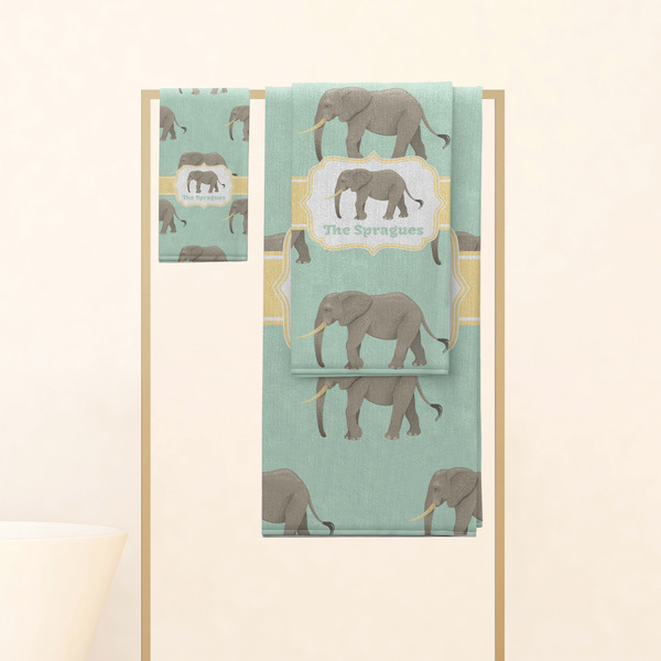 Elephant Personalized Towel Set