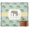 Elephant Picnic Blanket - Flat - With Basket