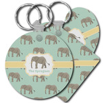 Elephant Plastic Keychain (Personalized)