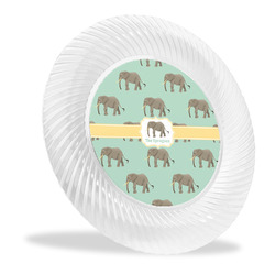 Elephant Plastic Party Dinner Plates - 10" (Personalized)