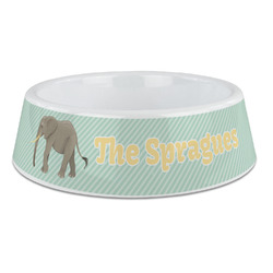 Elephant Plastic Dog Bowl - Large (Personalized)