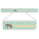 Elephant Plastic Ruler - 12" (Personalized)
