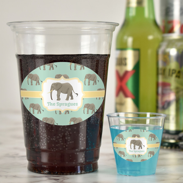 Elephant Plastic Shot Glasses - In Context