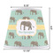 Elephant Poly Film Empire Lampshade - Dimensions