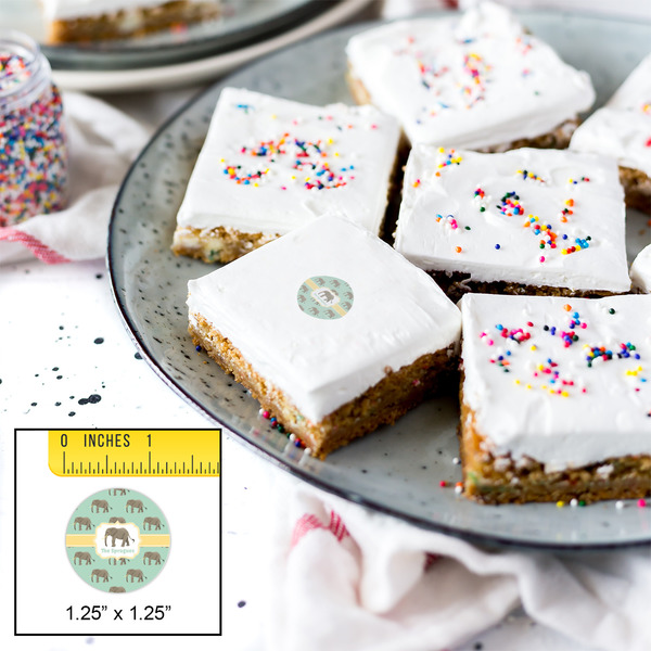 Elephant Printed Icing Circle - XSmall - In Context