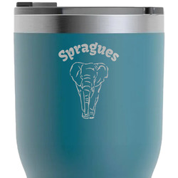 Elephant RTIC Tumbler - Dark Teal - Laser Engraved - Double-Sided (Personalized)