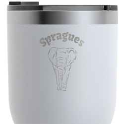 Elephant RTIC Tumbler - White - Engraved Front & Back (Personalized)