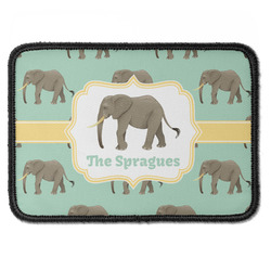 Elephant Iron On Rectangle Patch w/ Name or Text