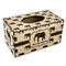 Elephant Rectangle Tissue Box Covers - Wood - Front