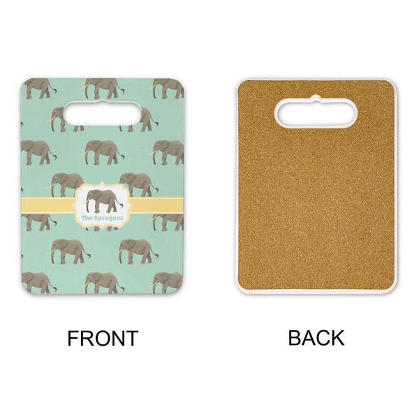 Elephant Rectangle Trivet with Handle - APPROVAL