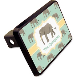 Elephant Rectangular Trailer Hitch Cover - 2" (Personalized)