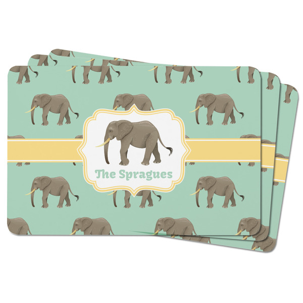 Elephant Rectangular Fridge Magnet - THREE