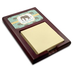 Elephant Red Mahogany Sticky Note Holder (Personalized)