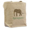 Elephant Reusable Cotton Grocery Bag - Front View