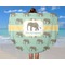 Elephant Round Beach Towel - In Use