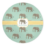 Elephant 5' Round Indoor Area Rug (Personalized)