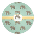 Elephant 5' Round Indoor Area Rug (Personalized)