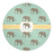 Elephant Round Indoor Rug - Front/Main