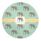 Elephant 5' Round Indoor Area Rug (Personalized)