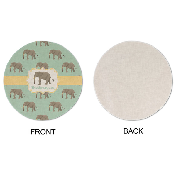Elephant Round Linen Placemats - APPROVAL (single sided)