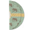 Elephant Round Linen Placemats - HALF FOLDED (double sided)