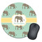 Elephant Round Mouse Pad
