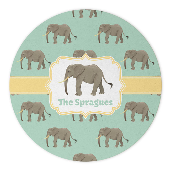 Elephant Round Paper Coaster - Approval