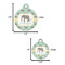 Elephant Round Pet ID Tag - Large - Comparison Scale