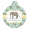 Elephant Round Pet ID Tag - Large - Front