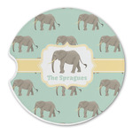 Elephant Sandstone Car Coaster - Single (Personalized)