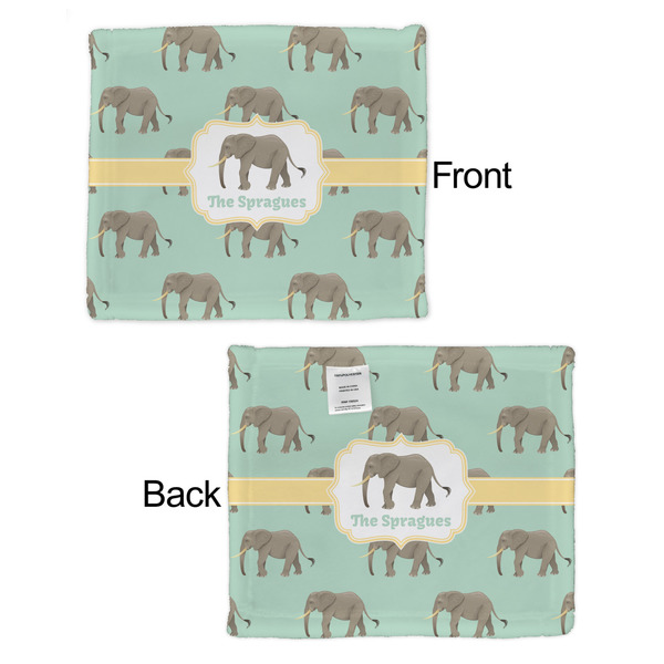 Elephant Security Blanket - Front & Back View
