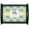 Elephant Black Wooden Tray - Large (Personalized)