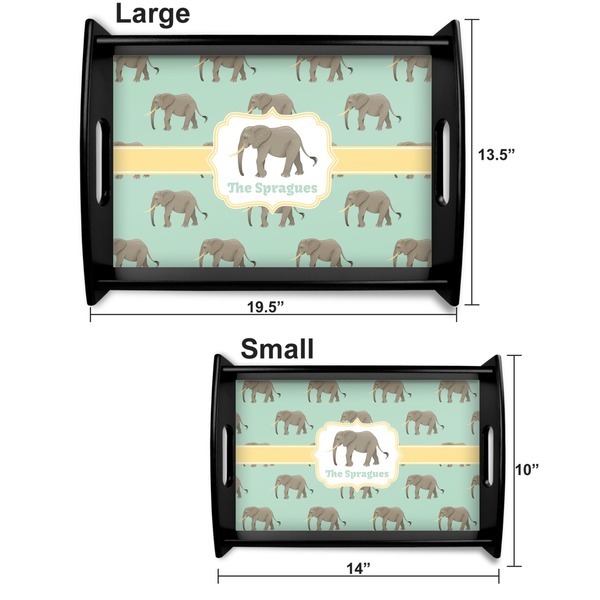 Elephant Serving Tray Black Sizes