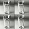 Elephant Set of Four Engraved Beer Glasses - Individual View