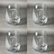 Elephant Set of Four Personalized Stemless Wineglasses (Approval)