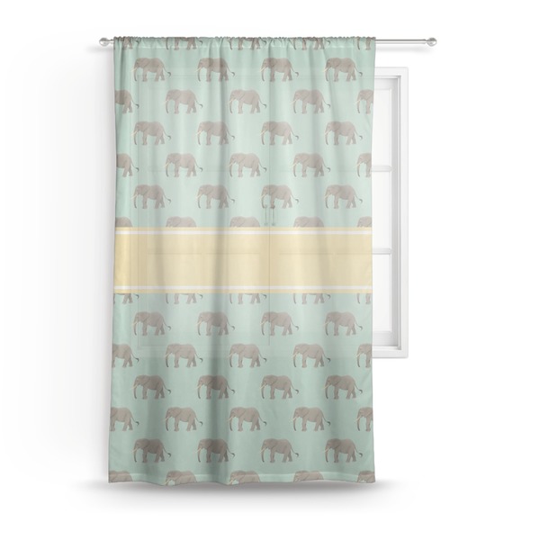 Custom Elephant Sheer Curtain - 50"x84"