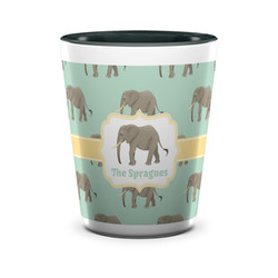 Elephant Ceramic Shot Glass - 1.5 oz - Two Tone - Single (Personalized)
